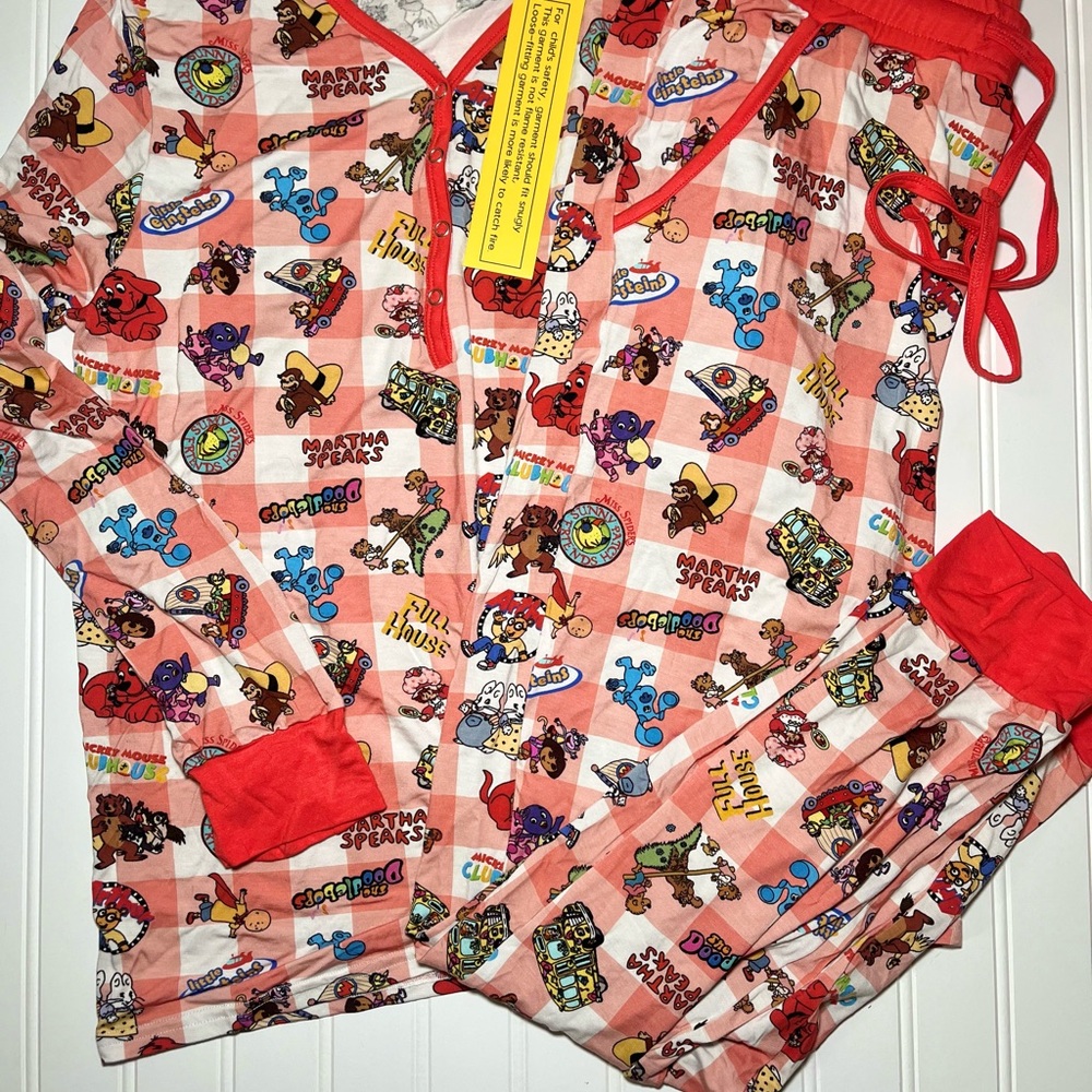 Small Shop Women’s Bamboo Nostalgia Cartoon Pajamas